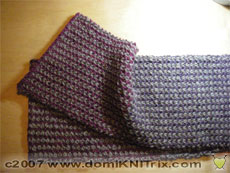 Alpaca two-color brioche stitch scarf - a holiday gift!