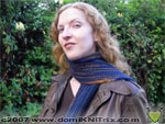 127 Print - simple garter stitch knit sideways moves the color changes along the length of the scarf instead of across it