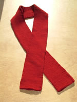 tubular red classic scarf