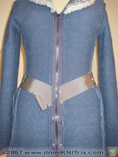 Zhivago sweater coat inside out